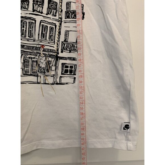 Karl Lagerfeld Women’s Medium Shirt Love From Paris White - Picture 5 of 6